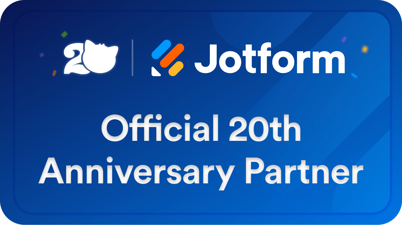Jotform — Official 20th Anniversary Partner